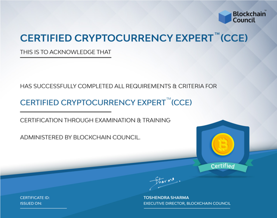 Certified Cryptocurrencies Expert? (CCE)